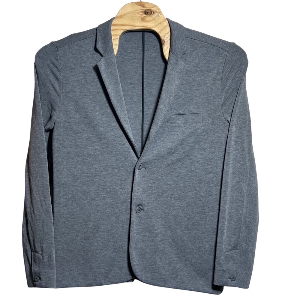 Vuori Mens Vail Performance Blazer Jacket Heathered Gray Stretch Modal Large